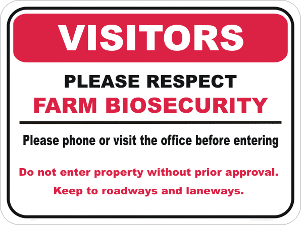 Farm Bio hazard Sign