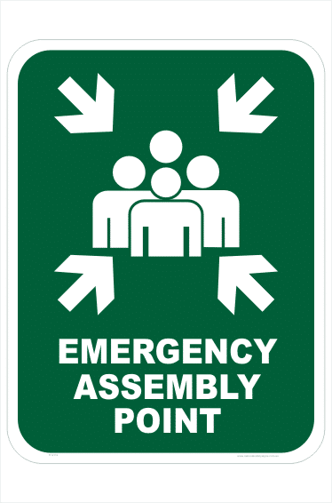 Emergency Assembly Point sign