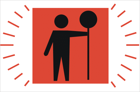 prepare to stop sign - lollipop man sign