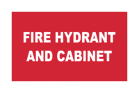 Fire Hydrant and Cabinet signs