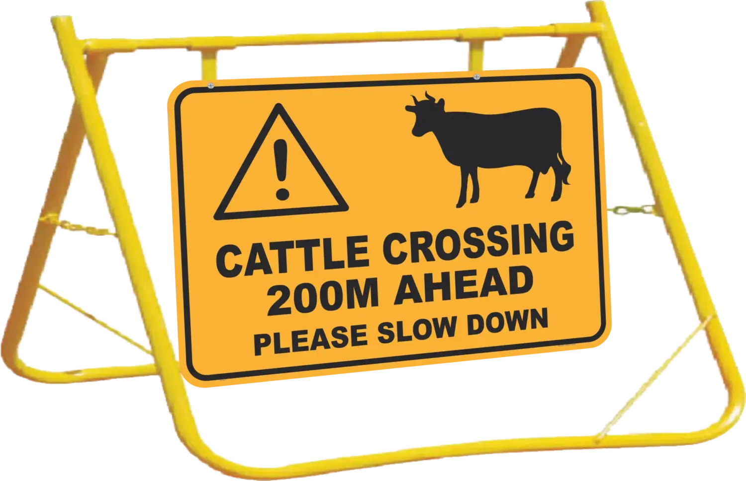 Cattle Crossing Warning Sign