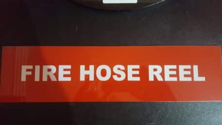 Fire Hose reel sign