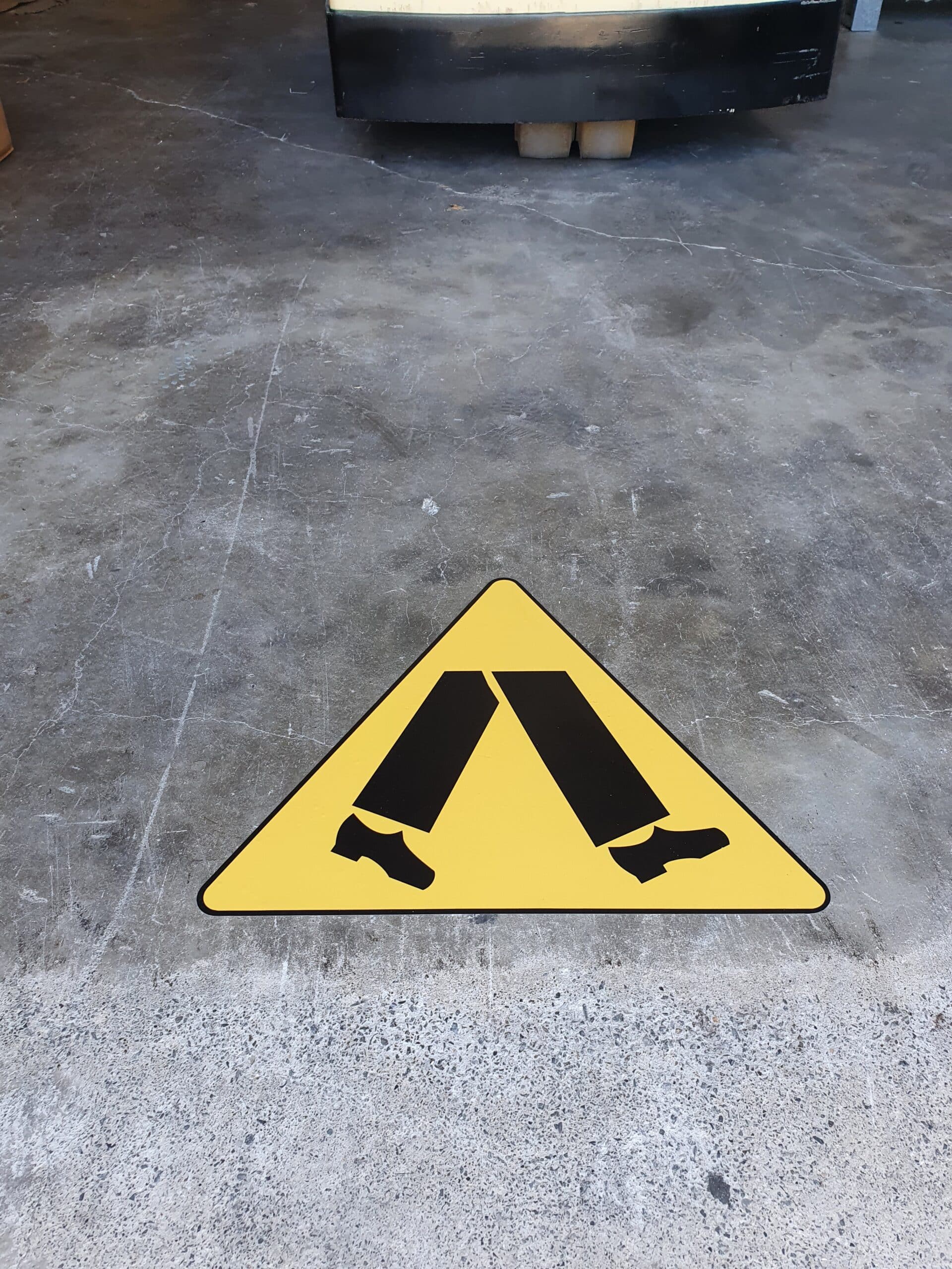 Pedestrian Floor Laminated Sign IN16285