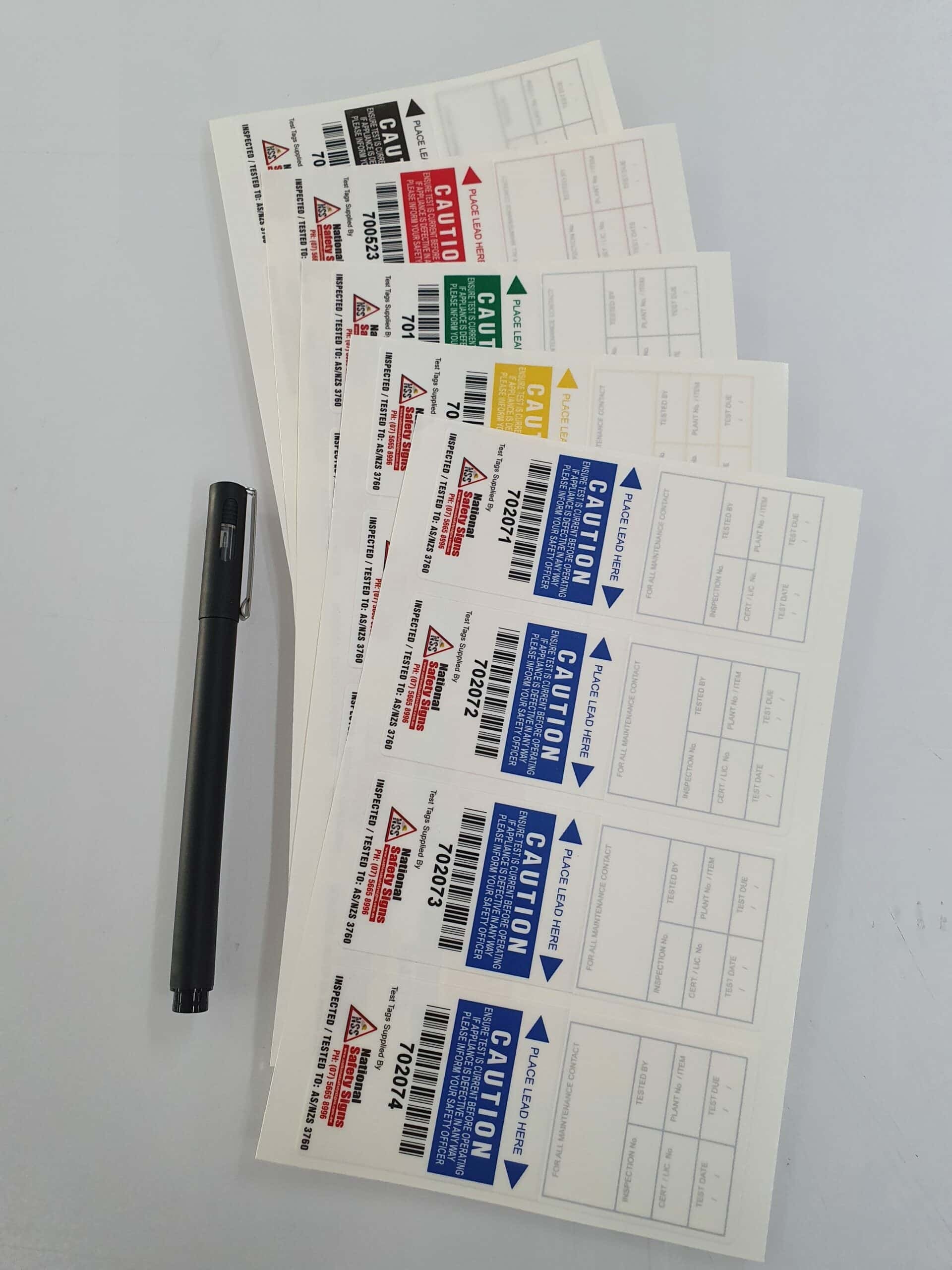 Test and Tag Self Laminating 100 Pack with Pen LT1200