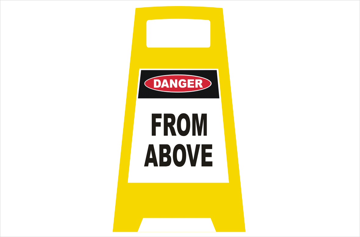 Danger from above porta Sign