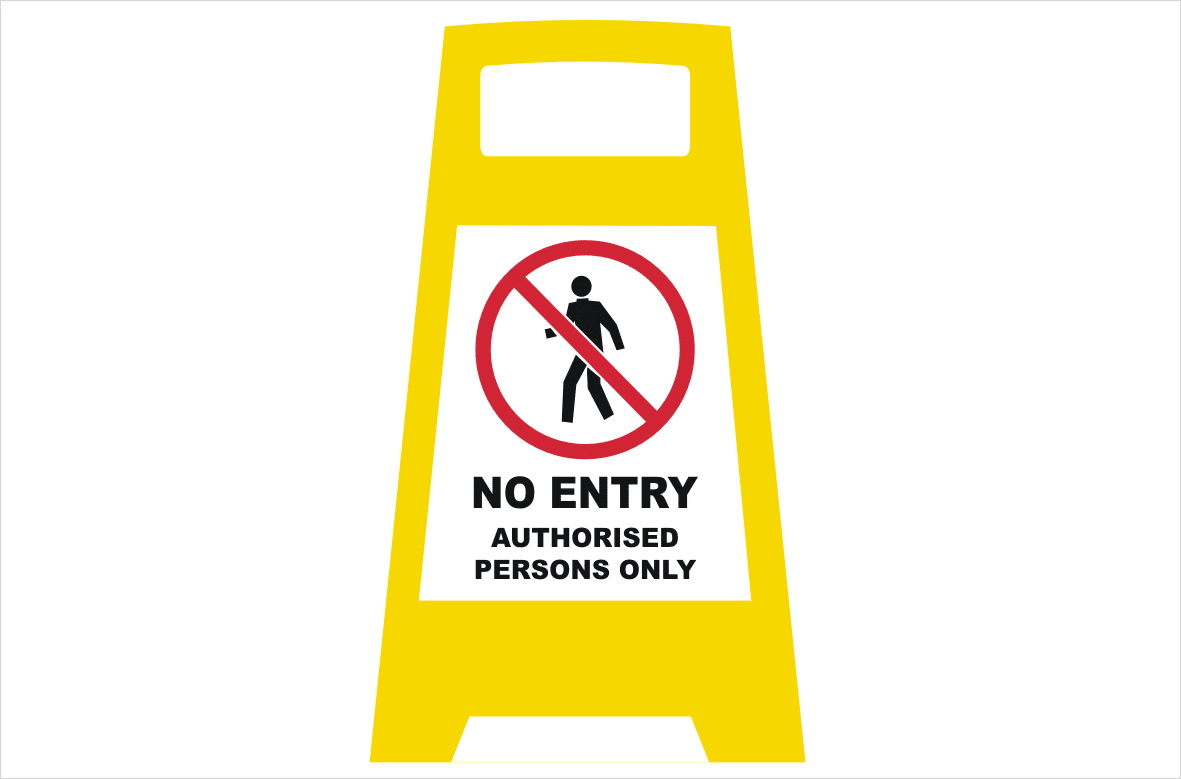 no entry porta board