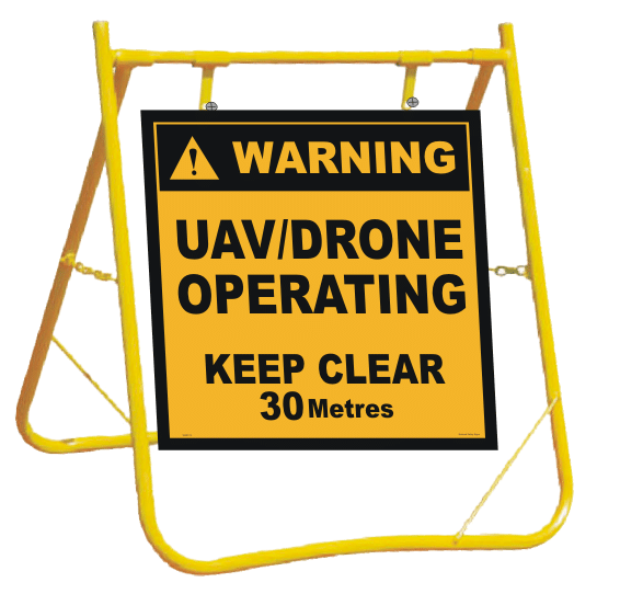 UAV Drone Operating Sign with Stand Combo A40285