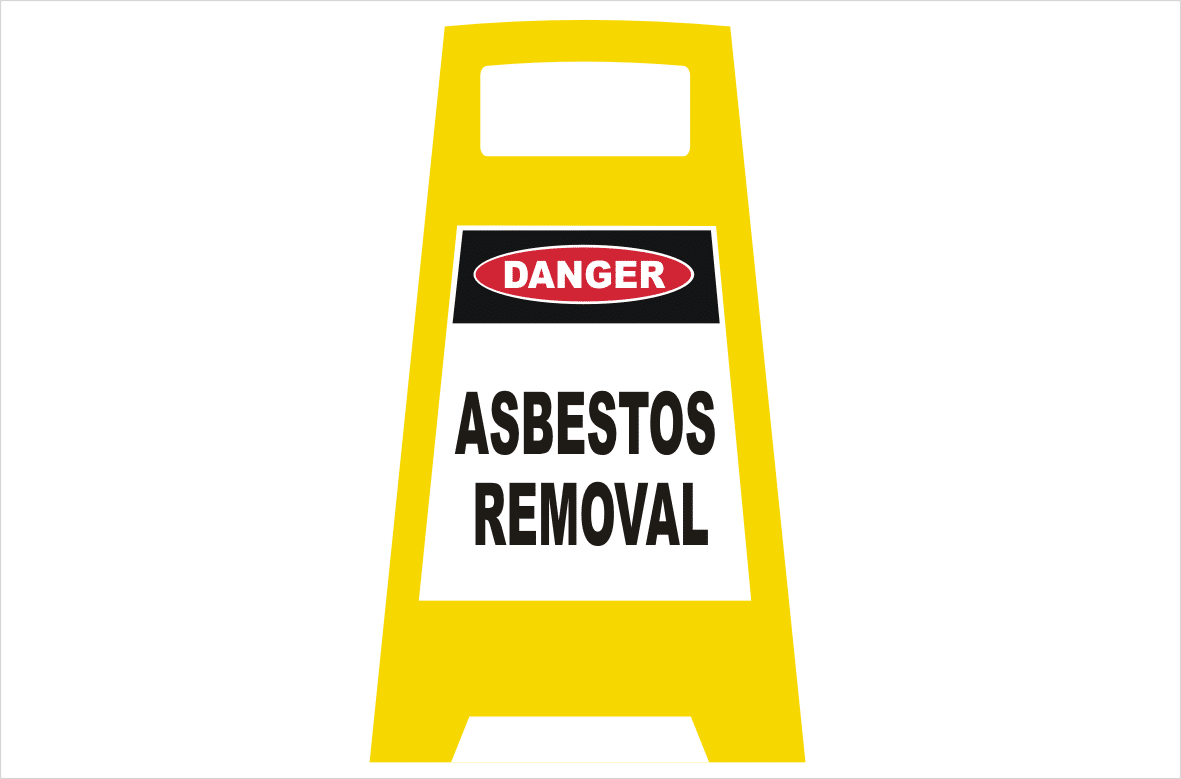 Danger Asbestos porta Sign