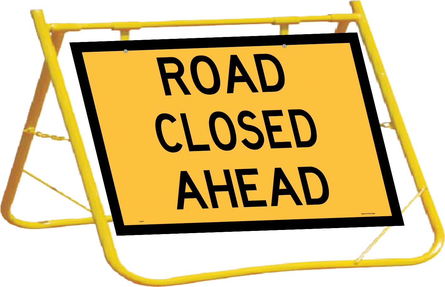 Road Closed Ahead Sign with Stand A40298