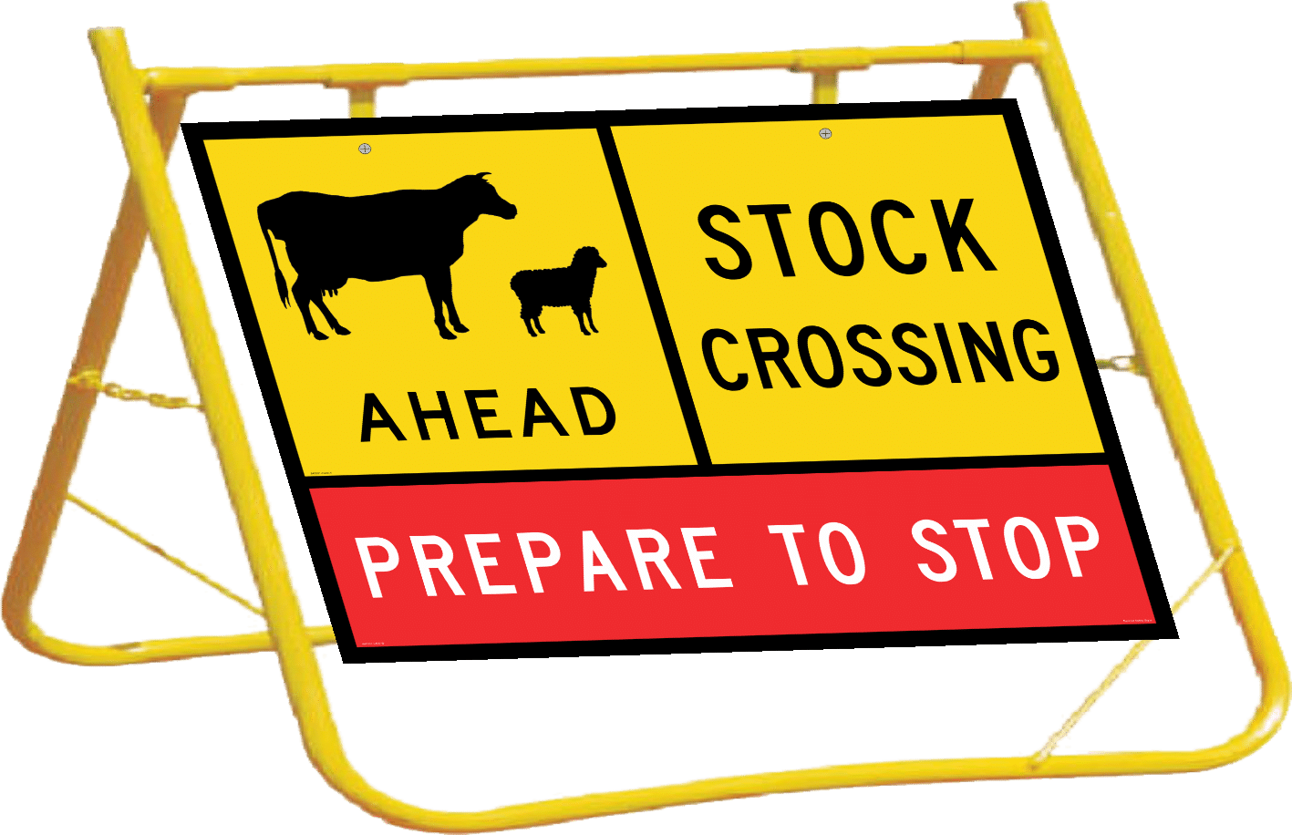 Stock Crossing Sign with Stand A400300