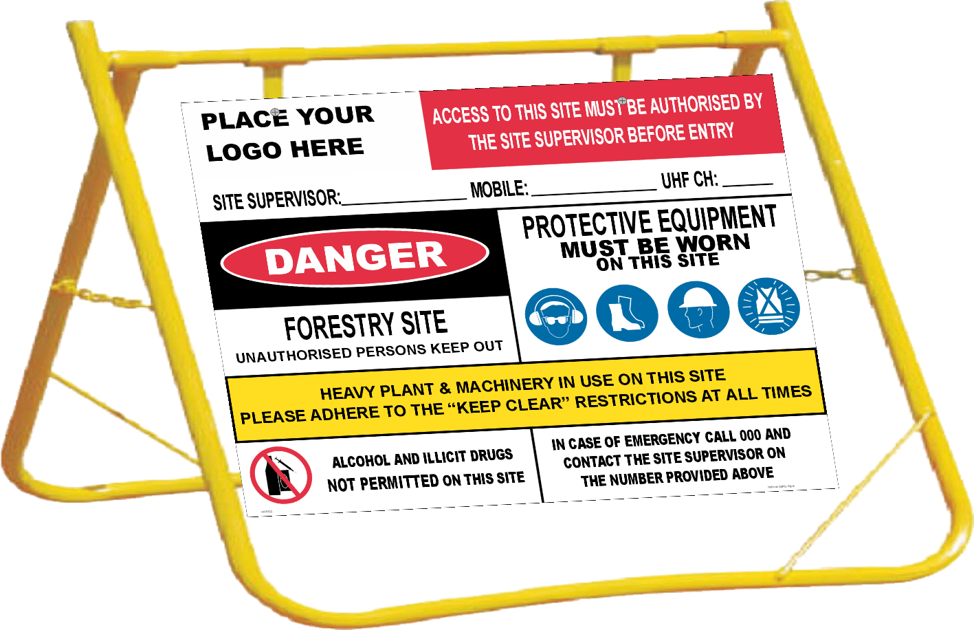Forestry Site Sign with Stand A400322