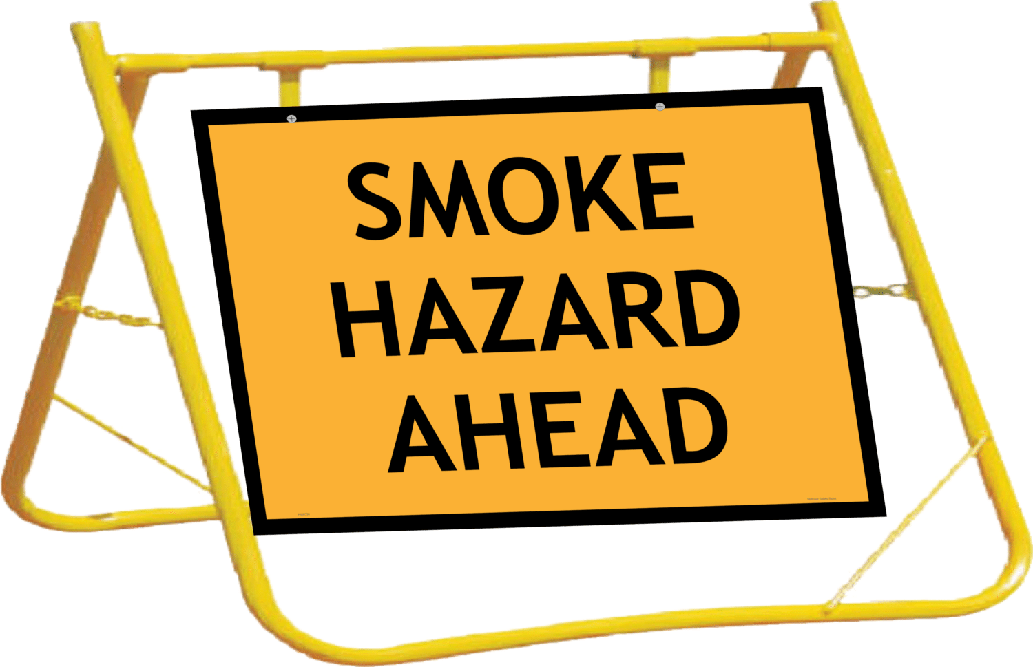 Smoke Hazard Ahead Sign and Stand Combo A400338