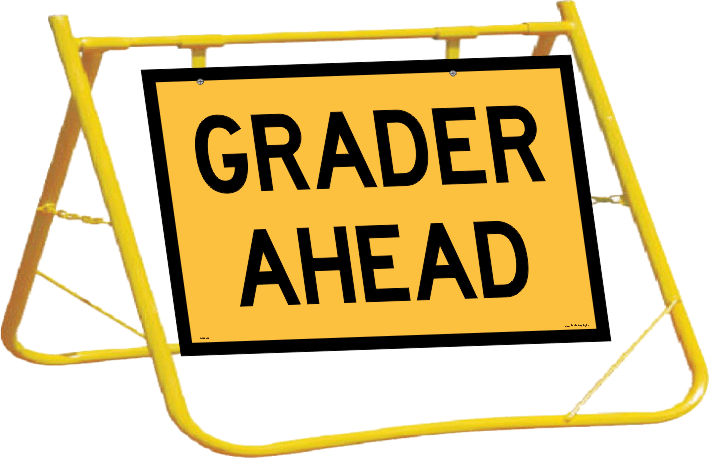 Grader Ahead Sign and Stand Combo A400340