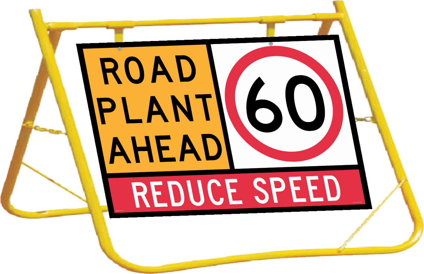Road Plant Ahead Sign and Stand Combo A400342