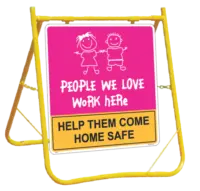 Come Home Safe Sign with Stand Combo A400343