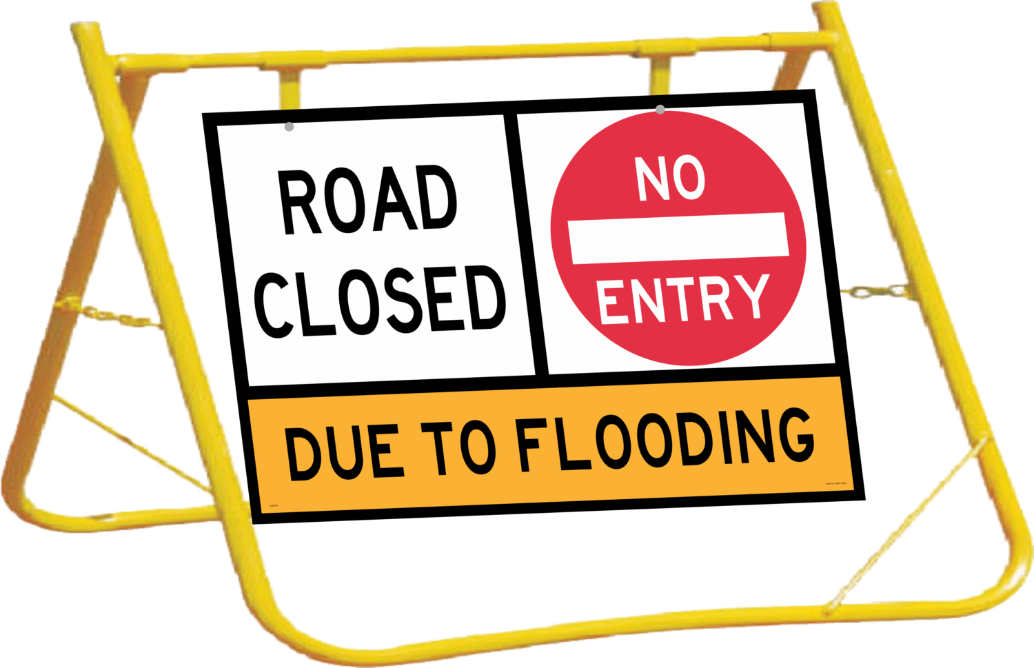 Road Closed due to Flooding Sign with Stand A400344
