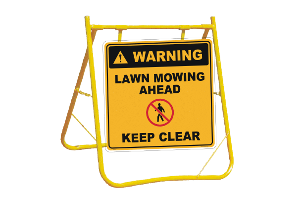Lawn Mowing sign with stand A40245