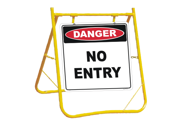 Danger No Entry sign with stand A40262