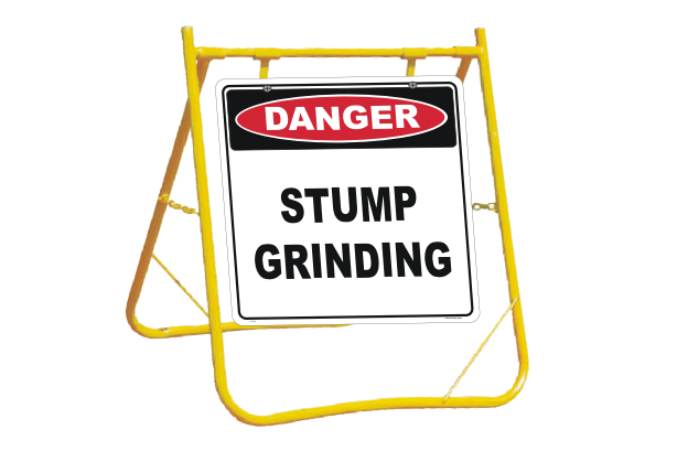 Stump Grinding sign with stand A40264