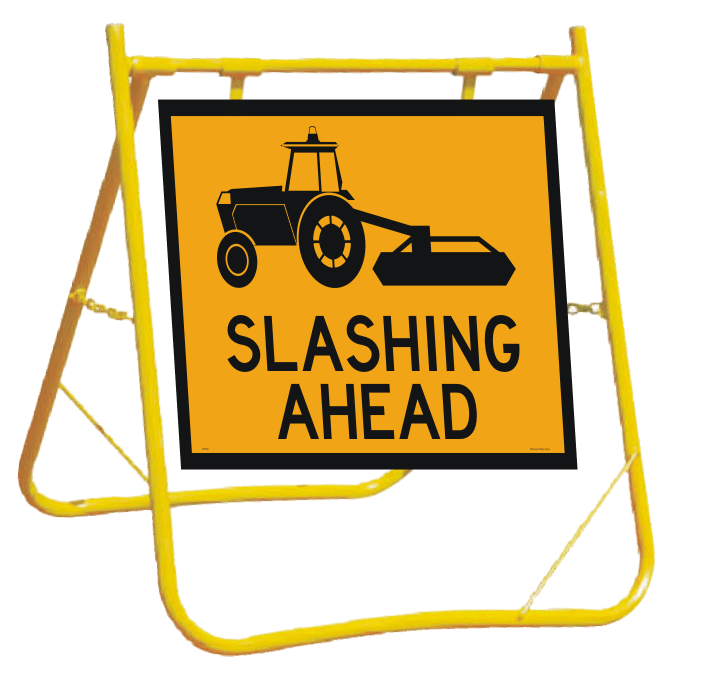 Tractor Slashing sign with Stand A40268