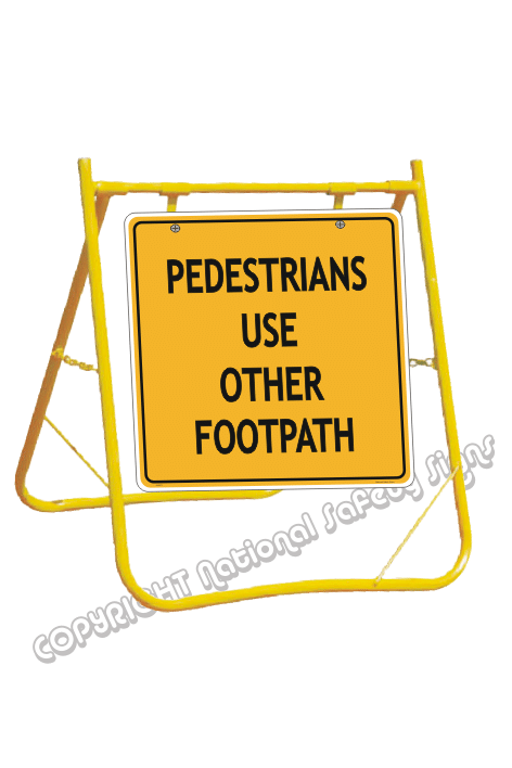 Pedestrians Use Other Footpath sign with stand A40271