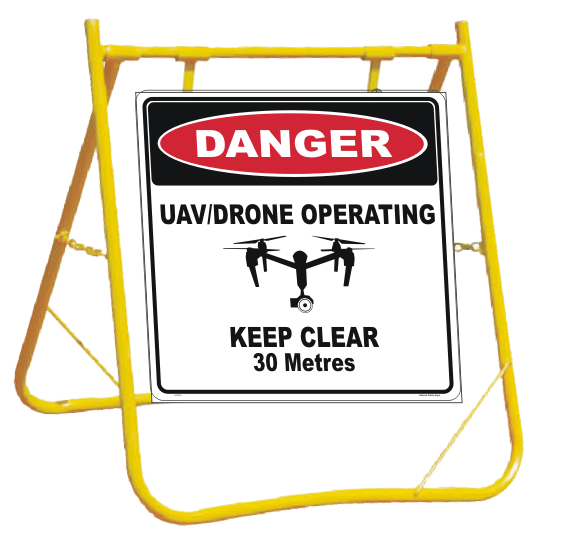 Drone Operating sign with Stand A40286