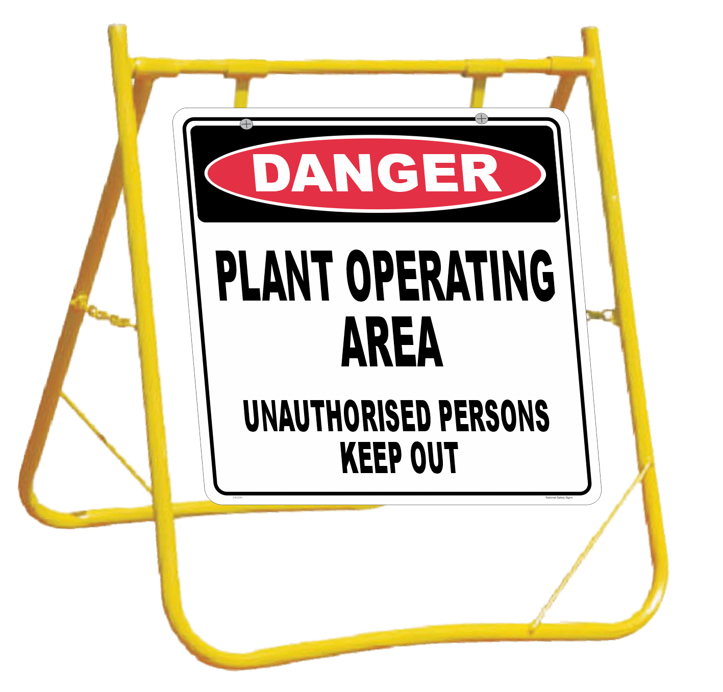 Danger Plant Operating sign with stand A40297