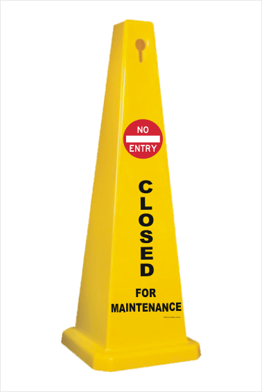 Closed for Maintenance Floor Stand cone