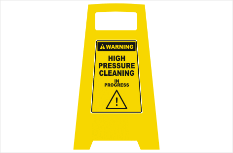 High Pressure Cleaning Floor sign