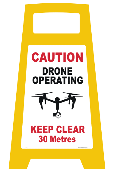 Drone Operating Double Sided portable Sign PB66032