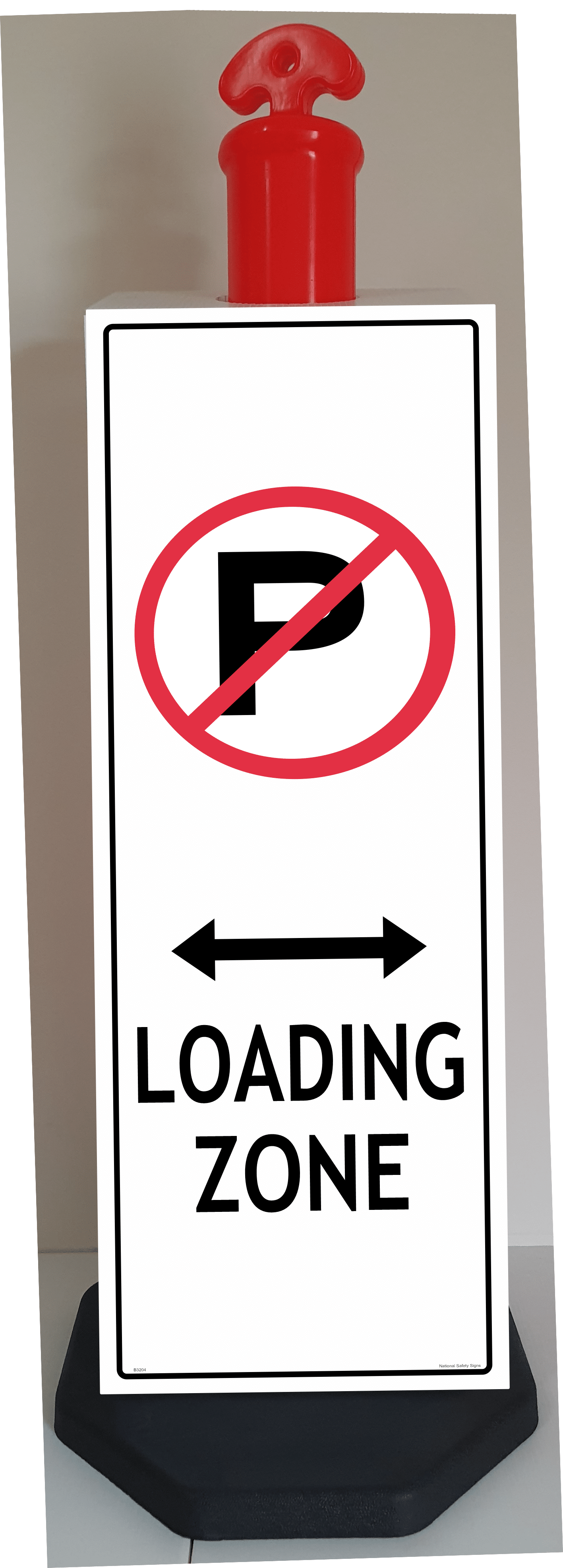 Loading Zone Bollard sign B3204