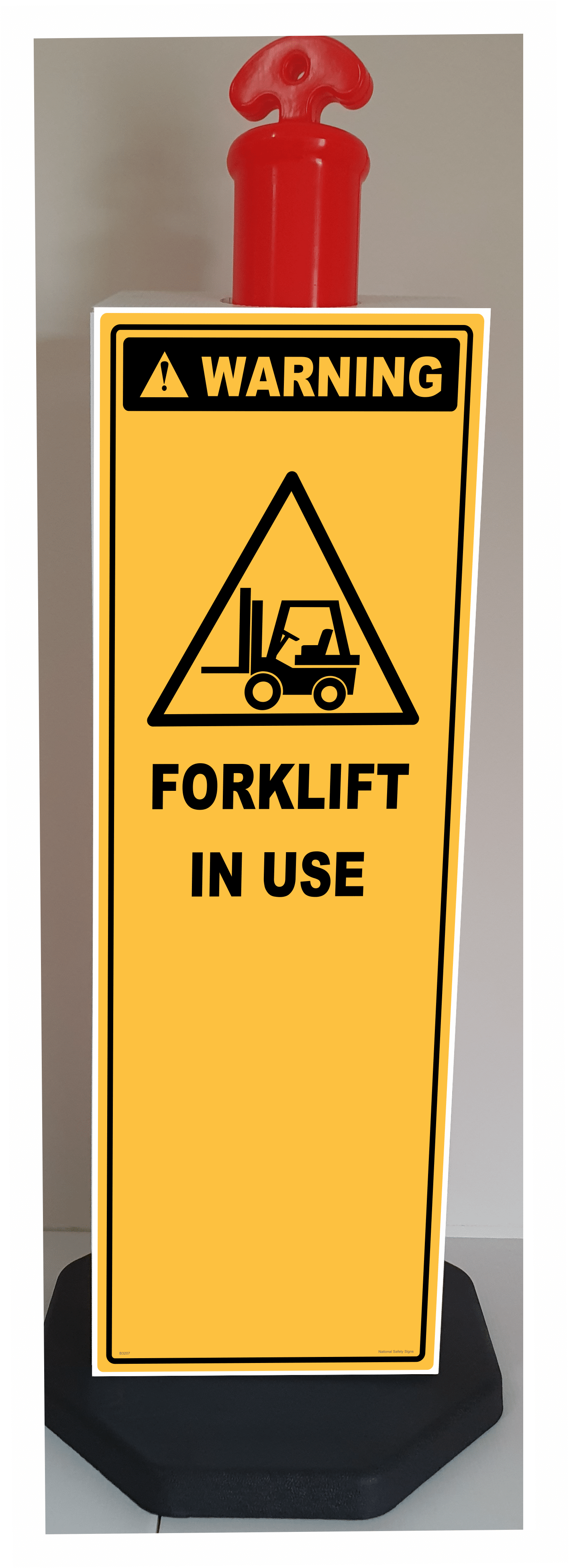 Forklifts in Use Bollard sign B3207