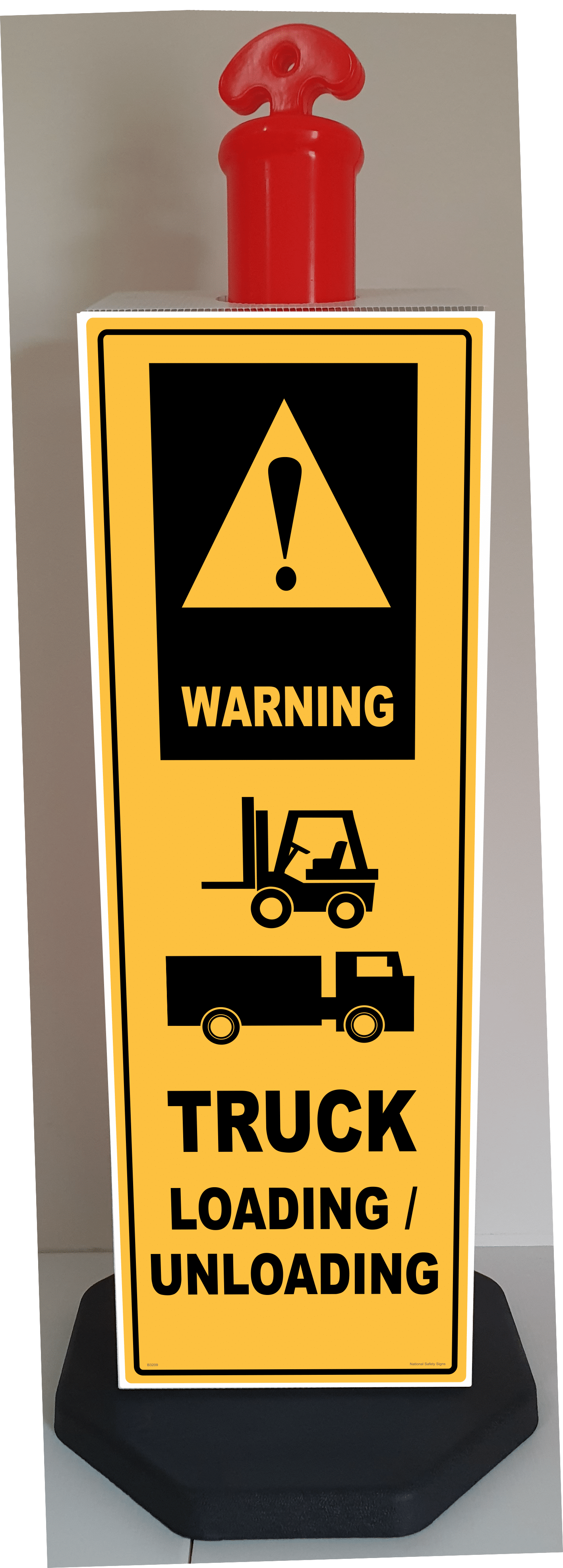 Truck Loading/Unloading Bollard sign B3209