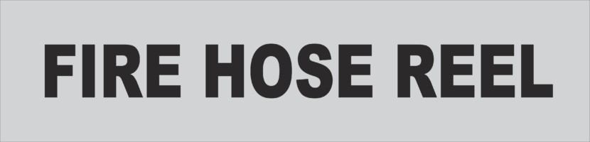 Fire Hose Reel Brushed Aluminium sign BA1490