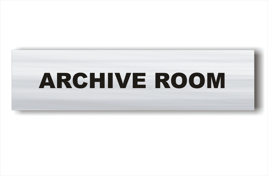 Archive Room sign
