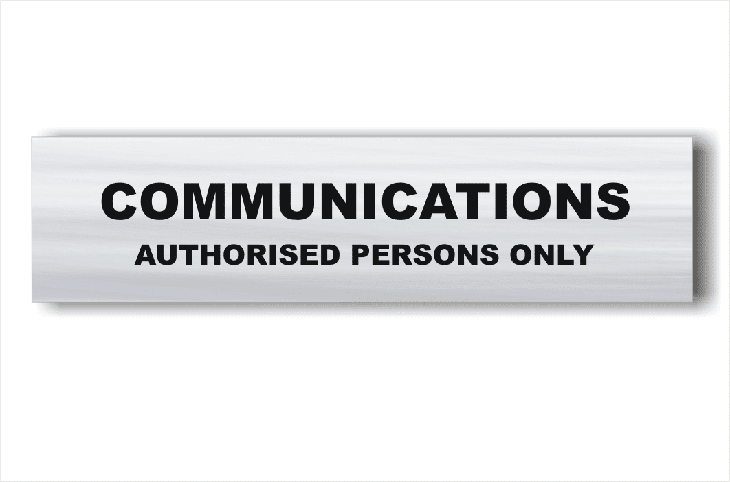 Communication Room sign