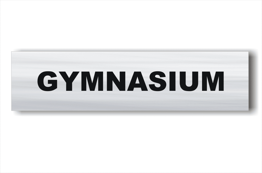 Gymnasium sign