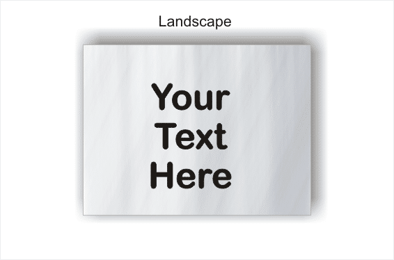 Customised Brushed Aluminium sign ls