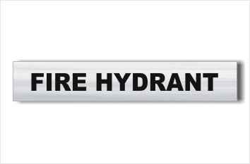 Fire Hydrant Brushed Aluminium sign