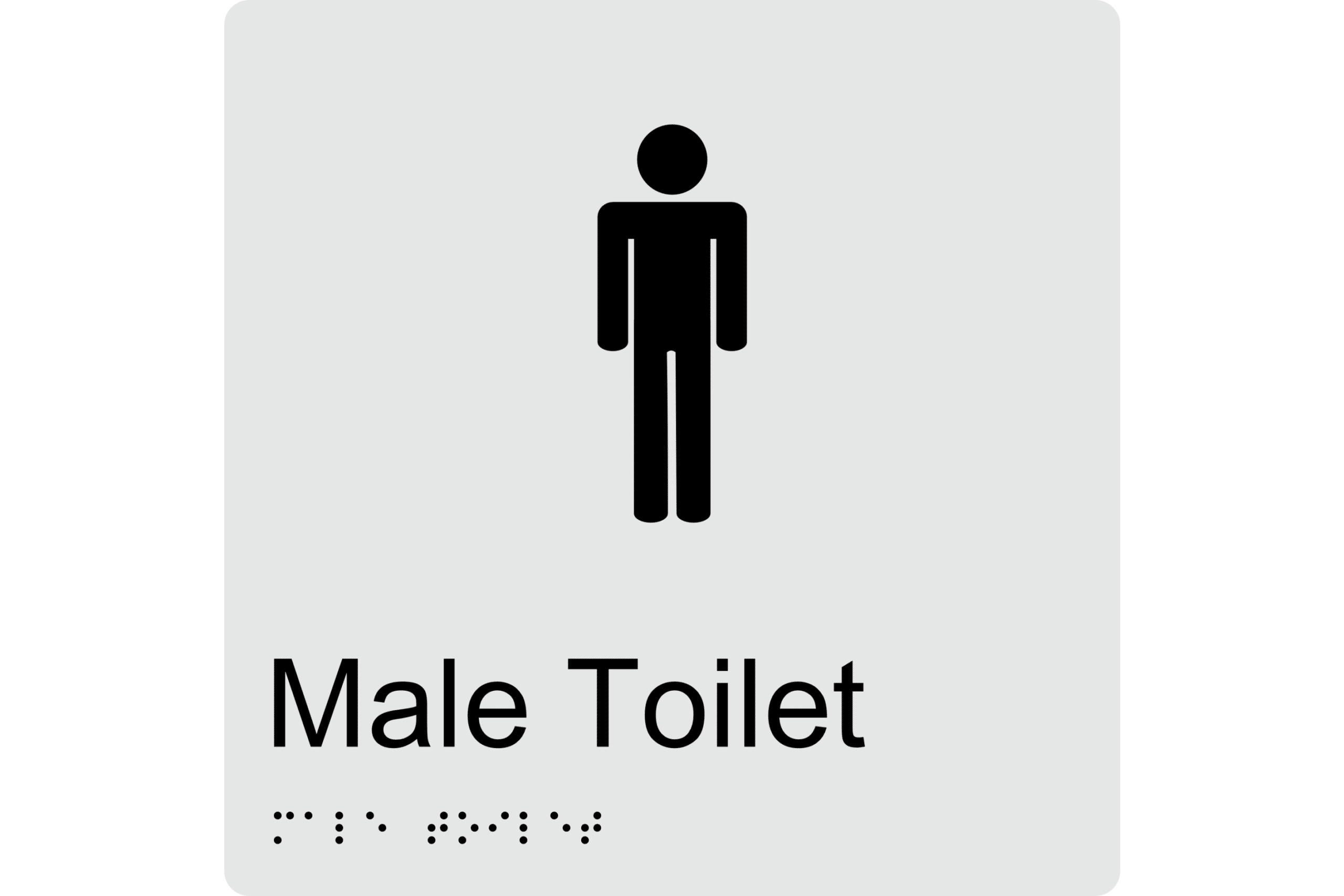 Male Toilet BT01 Braille Sign
