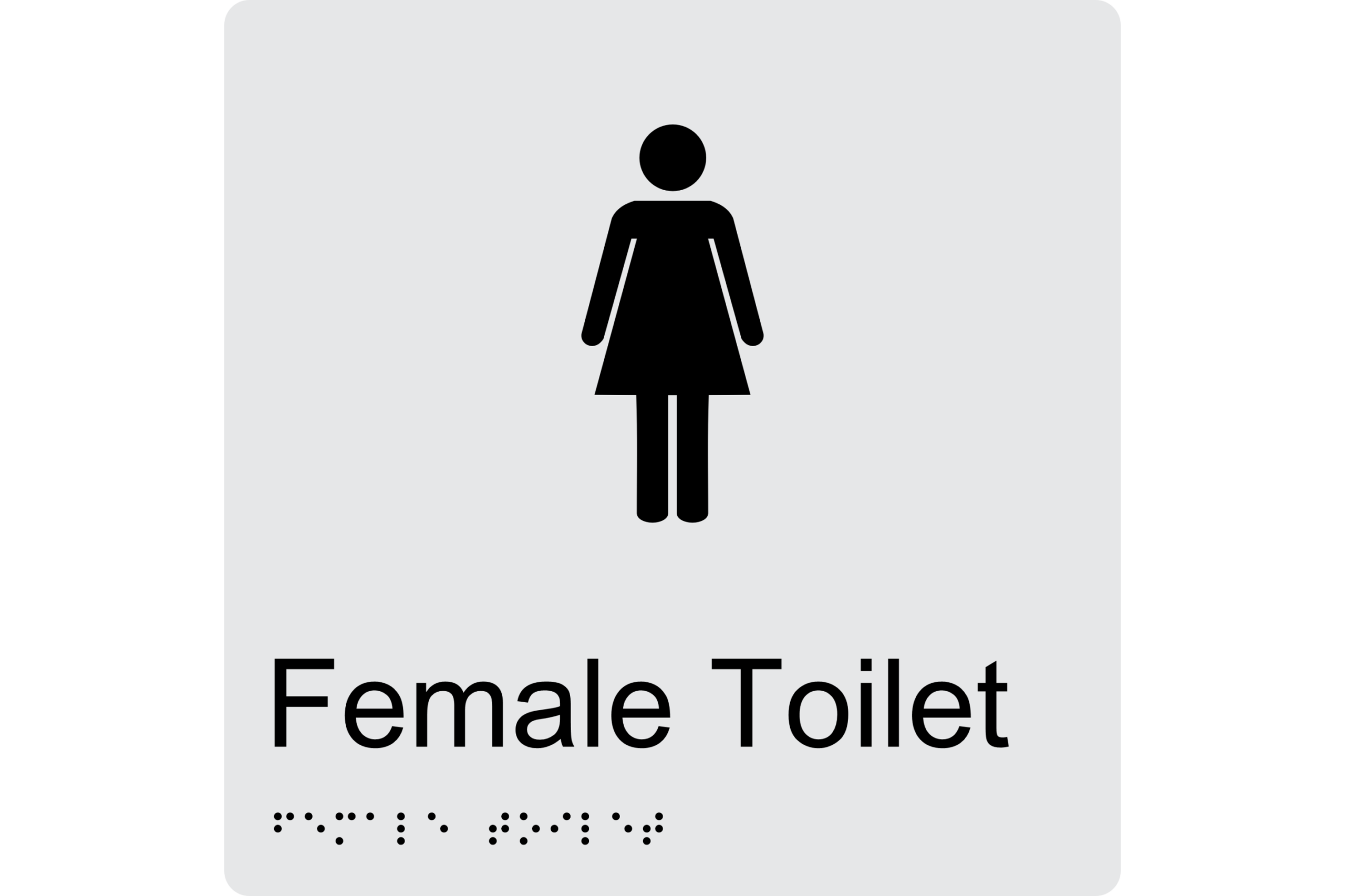 Female Toilet BT02 Braille Sign