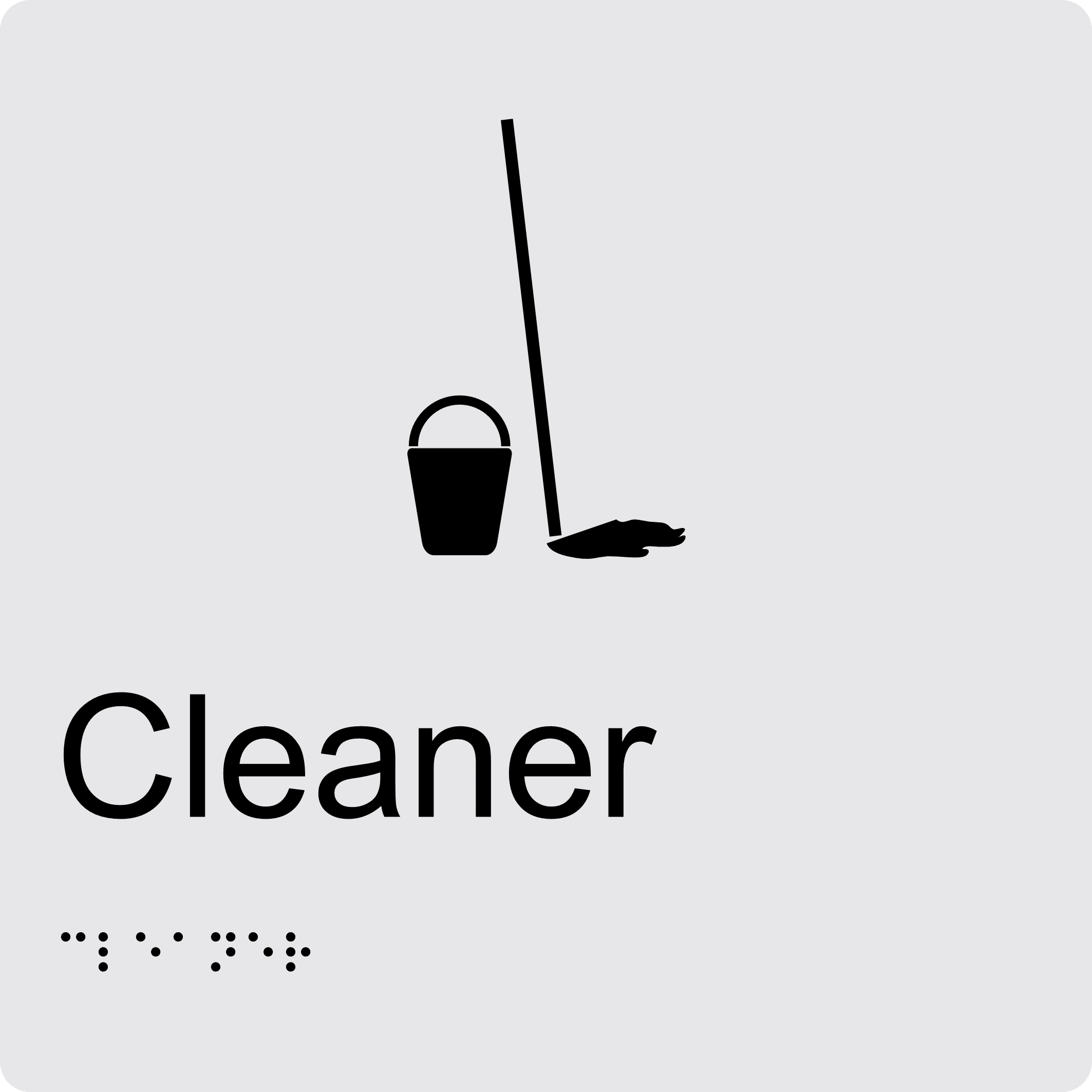 Cleaner BT35 Braille Sign