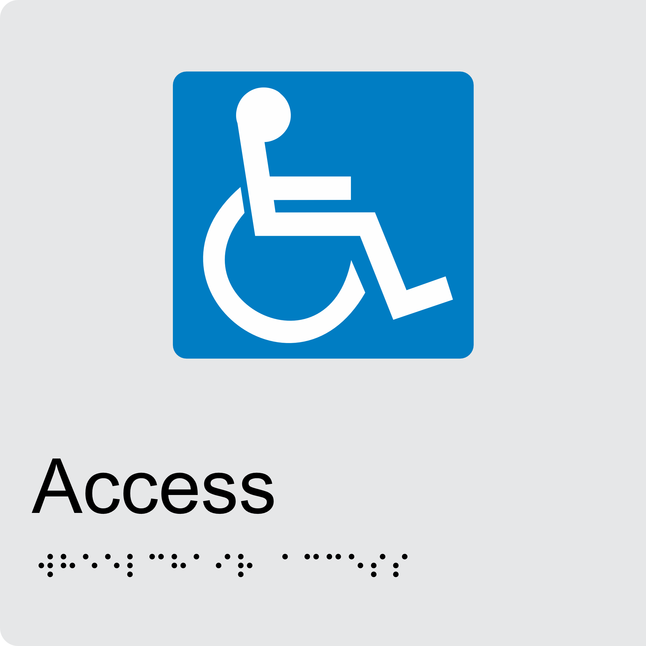 Access Entry Braille Sign BT57