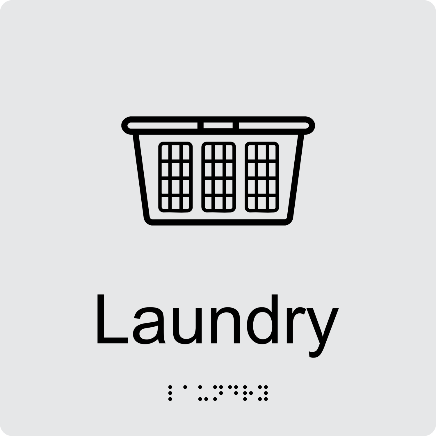 Laundry Braille Sign BT75