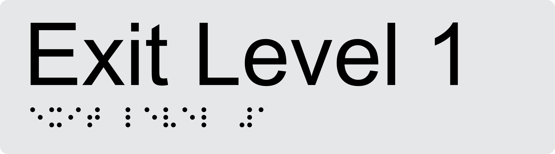 Exit Level 1 Braille Sign BTEX01