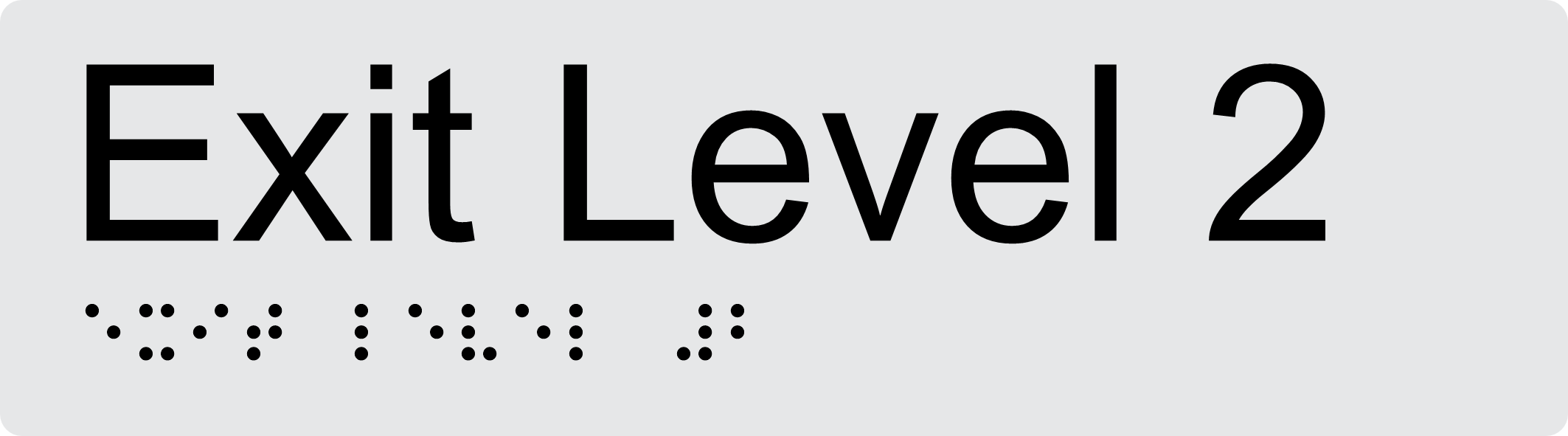 Exit Level 2 Braille Sign BTEX02