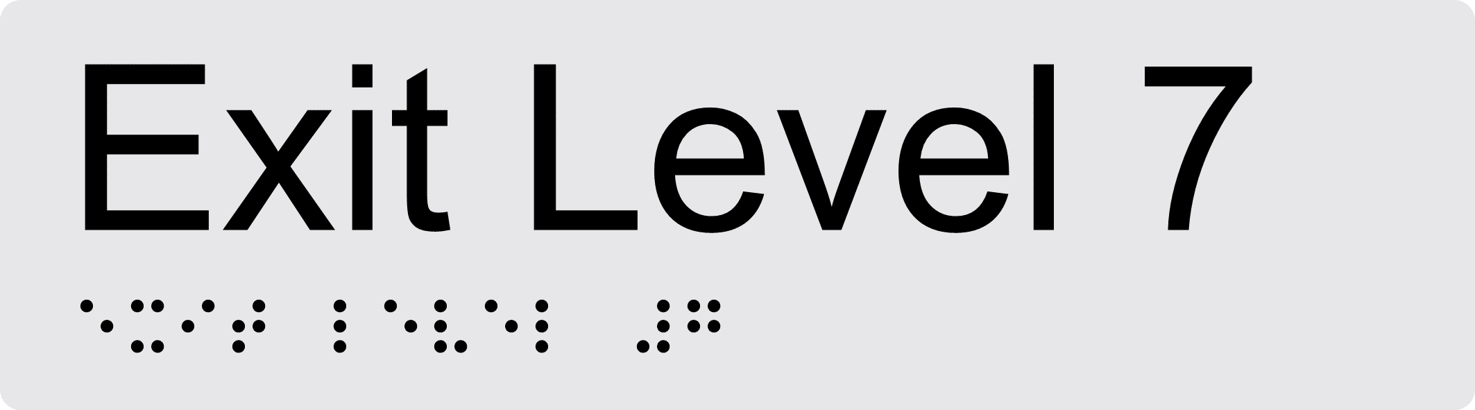 Exit Level 7 Braille Sign BTEX07