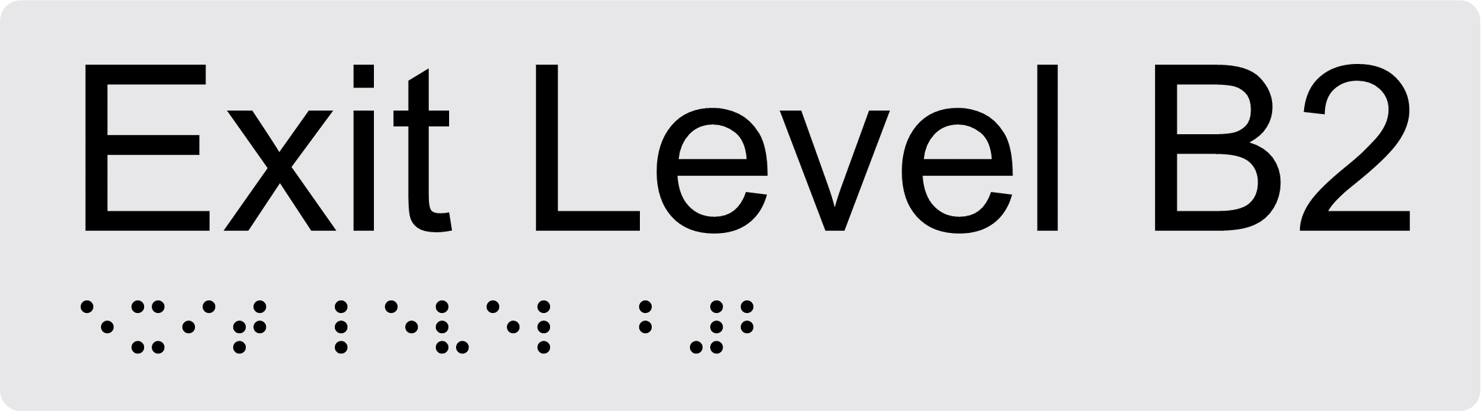 Exit Level B2 Braille Sign BTEX12