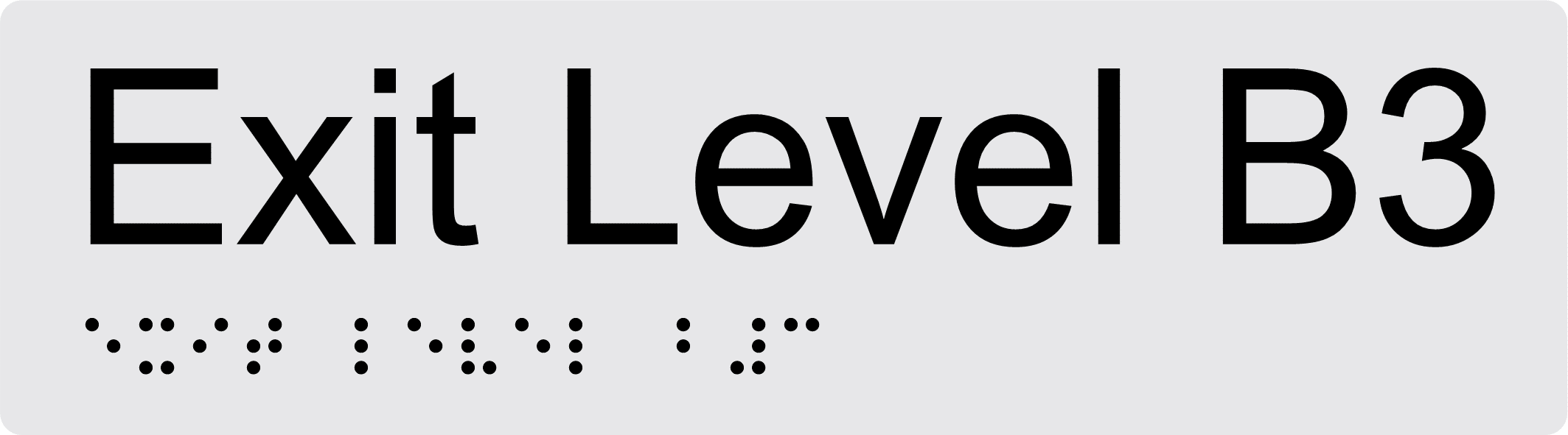 Exit Level B3 Braille Sign BTEX13