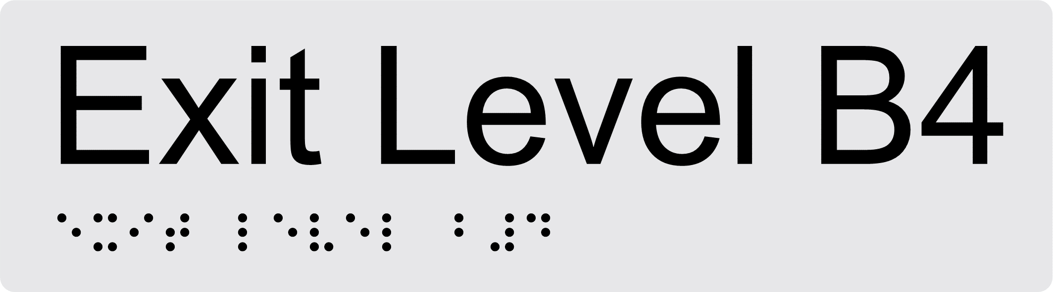 Exit Level B4 Braille Sign BTEX14